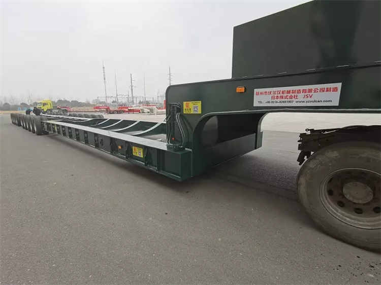 Multi Axle Lines Articulated Lowbed Semi Trailer for Wind Vane Tower Transport | Yangzhou Vulcan Machinery Manufacturing Co., Ltd
