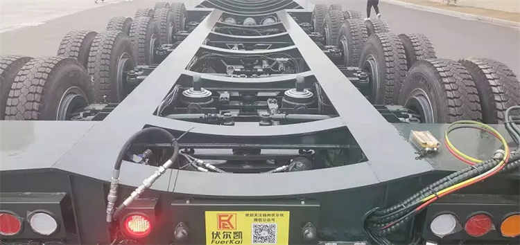 Multi Axle Lines Articulated Lowbed Semi Trailer for Wind Vane Tower Transport | Yangzhou Vulcan Machinery Manufacturing Co., Ltd