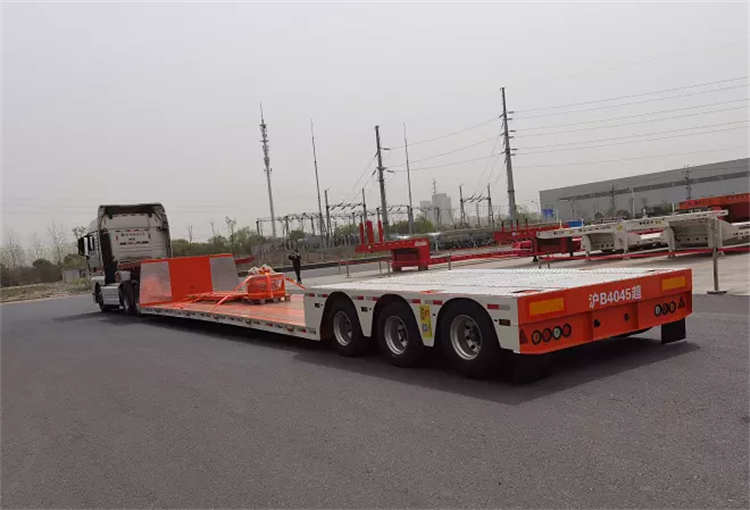 3 Axles Air Suspension Lowbed Semi Trailer | Yangzhou Vulcan Machinery Manufacturing Co., Ltd