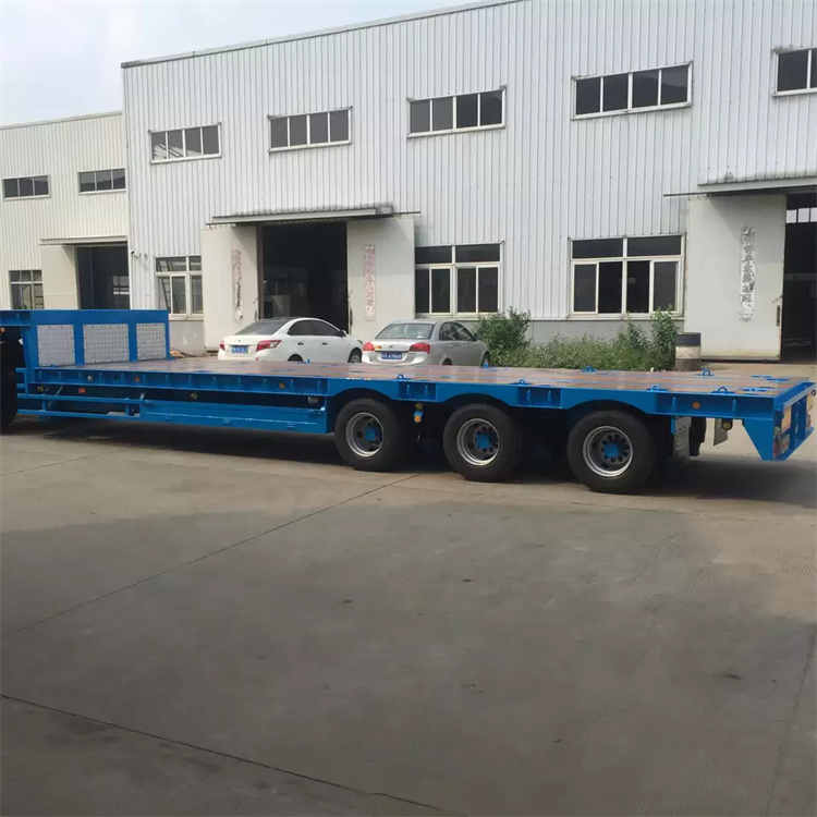 50t Low Platform Lowboy Semi Truck Trailer | Yangzhou Vulcan Machinery Manufacturing Co., Ltd