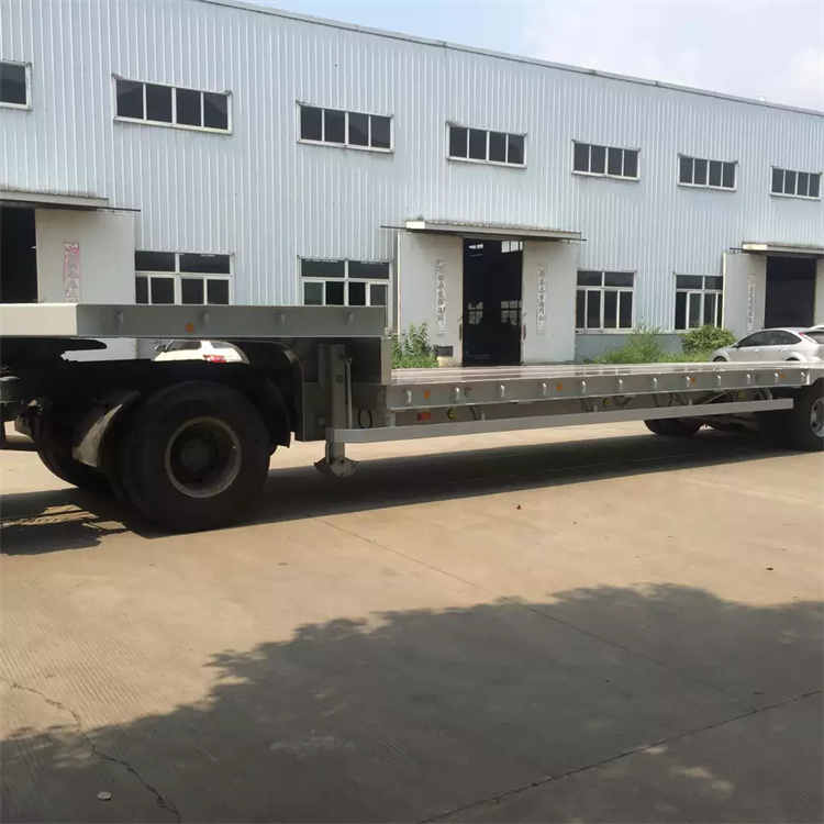 50t Low Platform Lowboy Semi Truck Trailer | Yangzhou Vulcan Machinery Manufacturing Co., Ltd