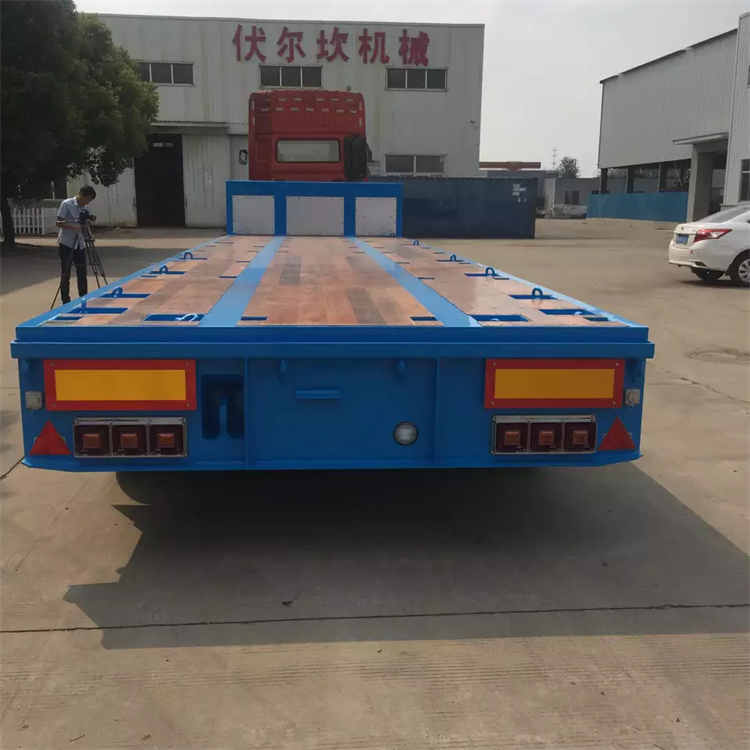 50t Low Platform Lowboy Semi Truck Trailer | Yangzhou Vulcan Machinery Manufacturing Co., Ltd
