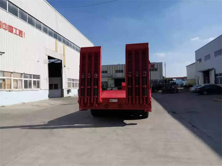 3 Axles 40 80 100 ton Payload Gooseneck Excavator Transport Lowbed Low bed Semi Truck Trailer | Yangzhou Vulcan Machinery Manufacturing Co., Ltd