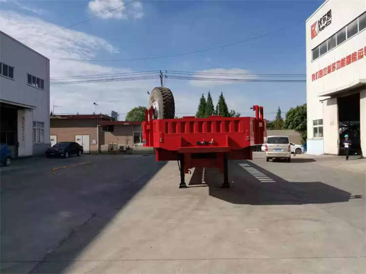 3 Axles 40 80 100 ton Payload Gooseneck Excavator Transport Lowbed Low bed Semi Truck Trailer | Yangzhou Vulcan Machinery Manufacturing Co., Ltd