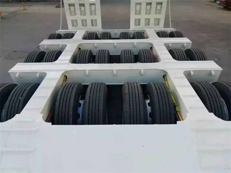 3 Axles Lowboy Trailer 60 80 100 Tons Lowbed Low Bed Truck Semi Trailer | Yangzhou Vulcan Machinery Manufacturing Co., Ltd