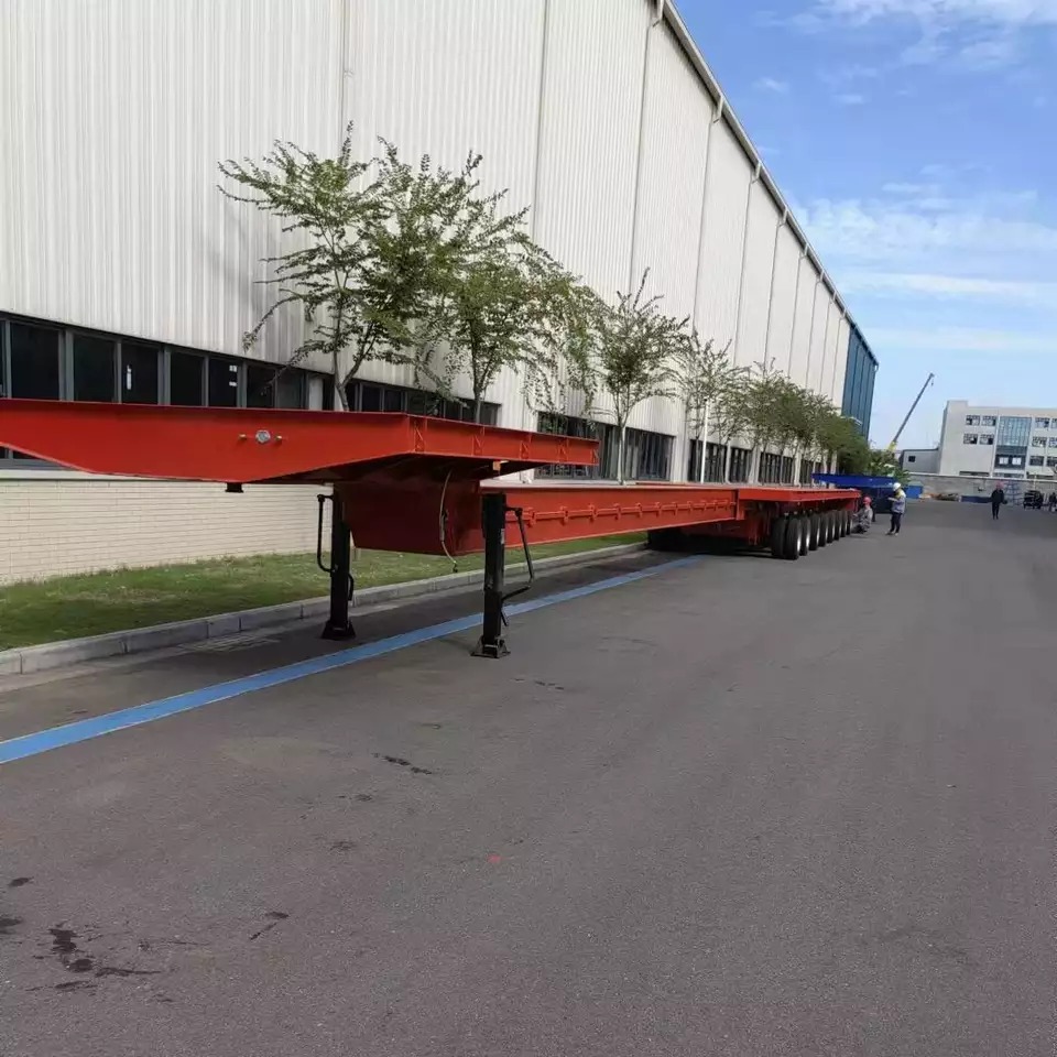 8 つの車軸風力ブレード ロード トランスポーター トレーラー プルアウト延長 12M 付き  揚州バルカン機械製造株式会社