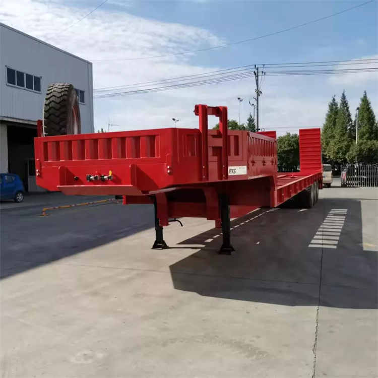 3 Axles 100 ton Payload Gooseneck Excavator Transport Lowbed