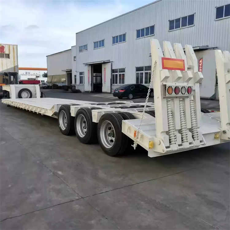 60 80 100 Tons Lowbed Low Bed Truck Semi Trailer